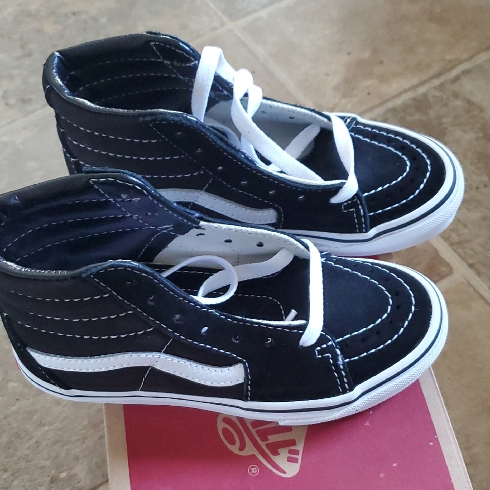 Vans Kids High-Top Sneakers - Black and White